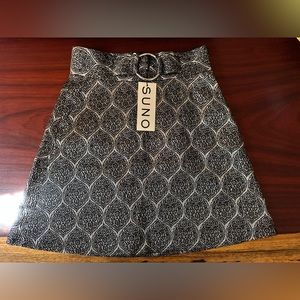 Suno Metallic/Silver A Line Skirt Size Xs